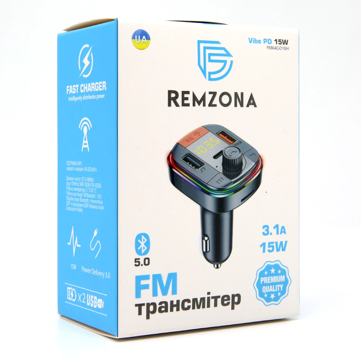 FM-трансмітер Vibe PD 15W FMAAC-01BK